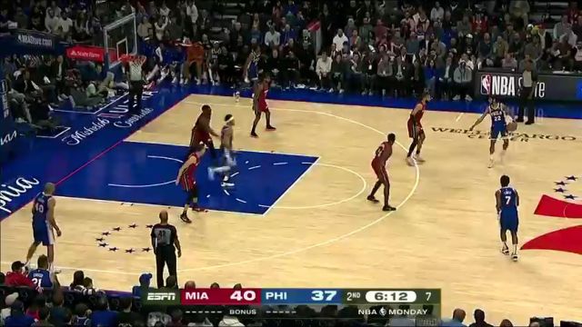 【2024年03月19日】热火vs76人第2节中文解说录像回放