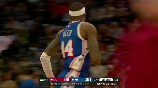 【2024年03月19日】热火vs76人第1节中文解说录像回放