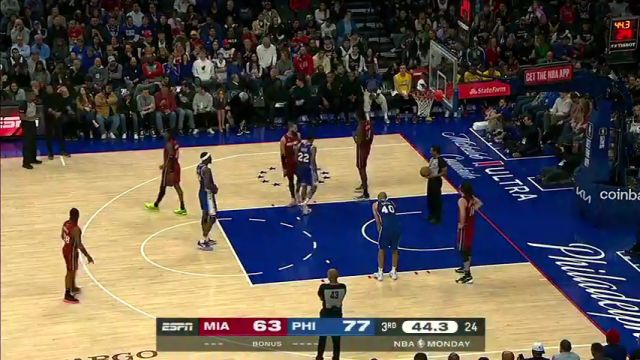 【2024年03月19日】热火vs76人第3节英文原声录像回放