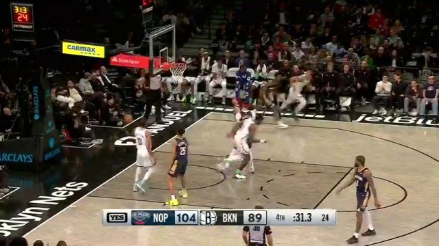 【2024年03月20日】鹈鹕vs篮网第4节英文原声录像回放