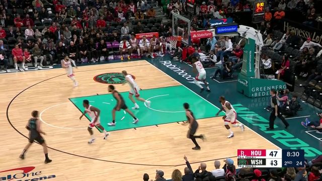 【2024年03月20日 火箭vs奇才集锦】积极绝对有用！贾斯汀-尚帕涅一跃而起单臂补扣肆虐篮筐