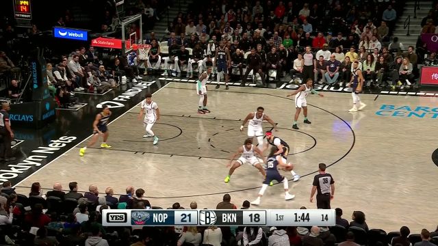 【2024年03月20日 鹈鹕vs篮网集锦】技巧相当扎实！南斯篮下以柔克刚连续单吃夏普