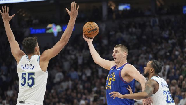 【2024年03月20日 掘金vs森林狼集锦】掘金115-112森林狼 约基奇砍下35+16险胜森林狼