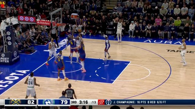 【2024年03月20日 掘金vs森林狼集锦】此刻尽情享受欢呼吧！爱德华兹化身孤胆英雄欧洲步上篮打进追至仅差1分