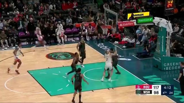 【2024年03月20日】火箭vs奇才第4节英文原声录像回放