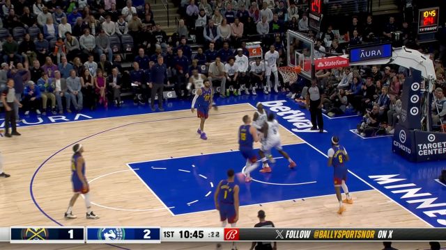 【2024年03月20日 掘金vs森林狼集锦】教科书一样的技术动作 爱德华兹拜佛+上下步上篮打懵对手