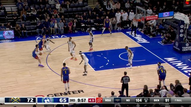 【2024年03月20日 掘金vs森林狼集锦】手感来了这也能进！穆雷高难度弧顶三分自信出手打板命中