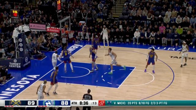 【2024年03月20日 掘金vs森林狼集锦】老将出马一个顶俩！康利连续冲击内线连得四分篮锦上添花