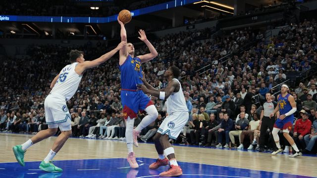 【2024年03月20日 掘金vs森林狼集锦】掘金115-112森林狼 约基奇砍下35+16险胜森林狼