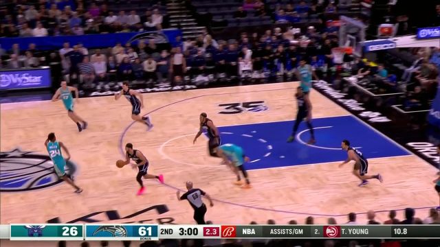 【2024年03月20日 黄蜂vs魔术集锦】这是玩起来了 班凯罗背后传球萨格斯漂移三分点燃全场