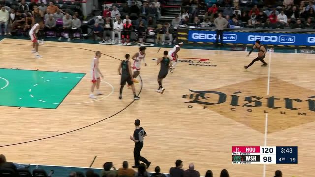 【2024年03月20日 火箭vs奇才集锦】扛起进攻重任！鲍德温突破急停跳投稳稳打进2+1