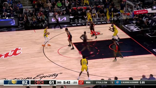 【2024年03月21日 步行者vs活塞集锦】通往篮下的路又长又宽 特纳轻松杀入篮下单手炸筐