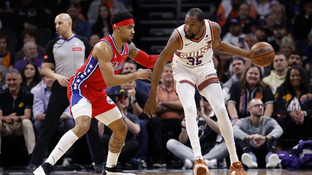 【2024年03月21日 76人vs太阳集锦】76人102-115太阳 阿伦轰入9记三分太阳主场兵不血刃击败76人