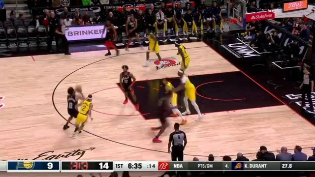 【2024年03月21日】NBA常规赛：步行者vs活塞第1节英文原声录像回放