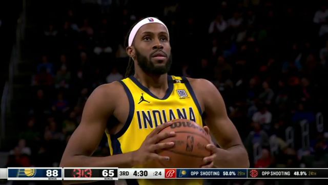 【2024年03月21日】NBA常规赛：步行者vs活塞第3节英文原声录像回放