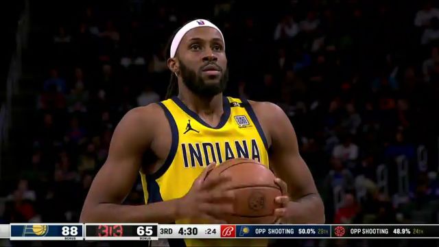 【2024年03月21日】NBA常规赛：步行者vs活塞第3节中文解说录像回放