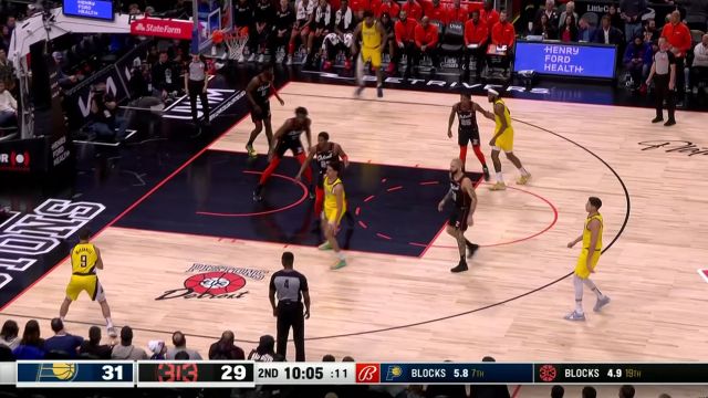 【2024年03月21日 步行者vs活塞集锦】这大空位不用白瞎了 麦康奈尔底角三分洞穿球网