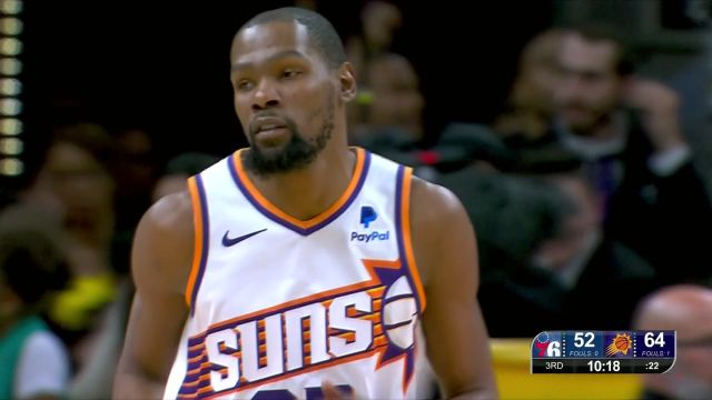 【2024年03月21日 76人vs太阳集锦】招牌进攻简直无解 杜兰特无解中距离出手就有