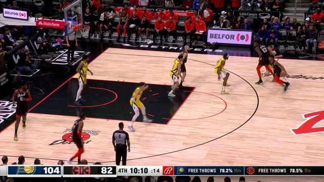 【2024年03月21日 步行者vs活塞集锦】动作丝滑流畅 怀斯曼背打防守转身勾手命中