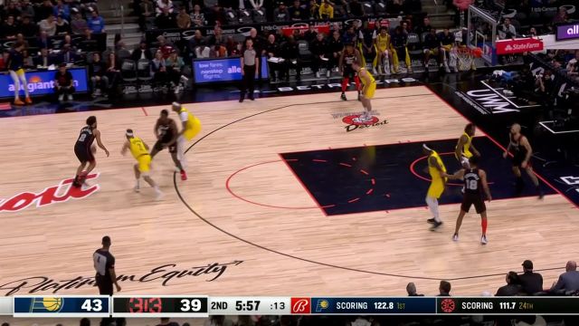 【2024年03月21日 步行者vs活塞集锦】速度起来冲破一起 坎宁安加速杀入禁区上篮得手