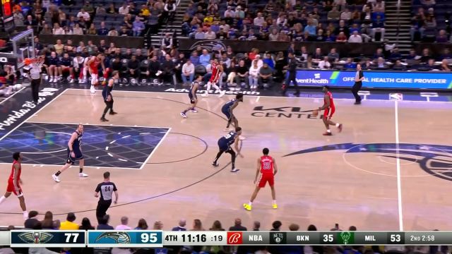 【2024年03月22日 鹈鹕vs魔术集锦】肉弹战车名不虚传 锡安掀翻艾萨克上篮并造成犯规