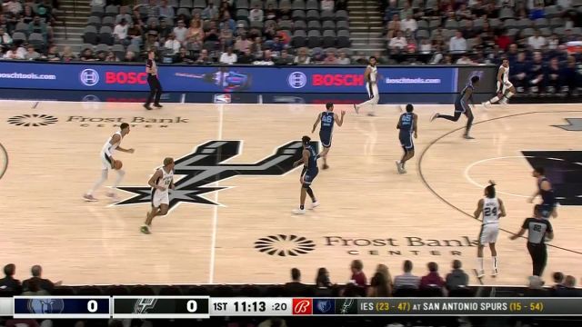 【2024年03月23日 灰熊vs马刺集锦】大中锋都有后卫的心 文班亚马刚过半场飙射超远三分精准制导