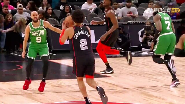 【2024年03月23日 凯尔特人vs活塞集锦】喂饱大聪明！坎宁安快下反击送飞饼