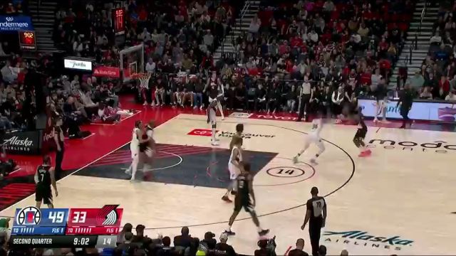 【2024年03月23日 快船vs开拓者集锦】你看我几分像从前！哈登持球连续胯下调动防守 招牌后撤三分一发入魂