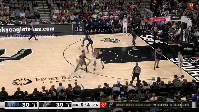 【2024年03月23日】灰熊vs马刺第2节英文原声录像回放