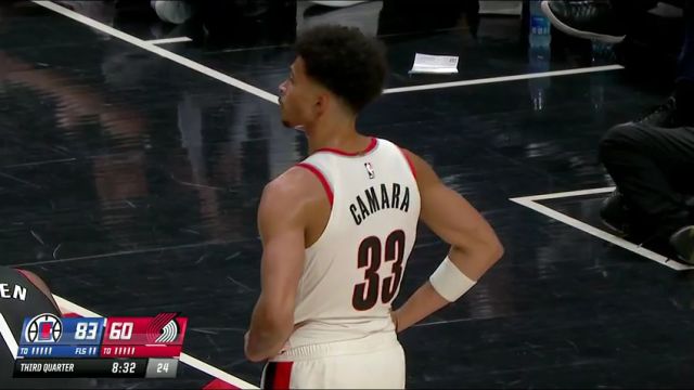 【2024年03月23日】NBA常规赛：快船vs开拓者第3节英文原声录像回放