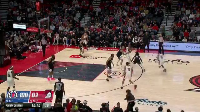 【2024年03月23日】NBA常规赛：快船vs开拓者第4节英文原声录像回放