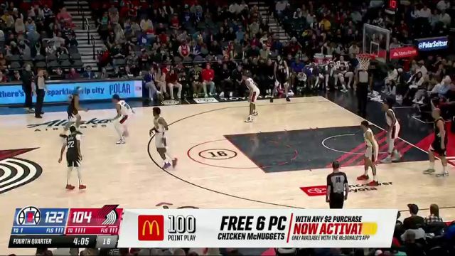 【2024年03月23日】NBA常规赛：快船vs开拓者第4节中文解说录像回放