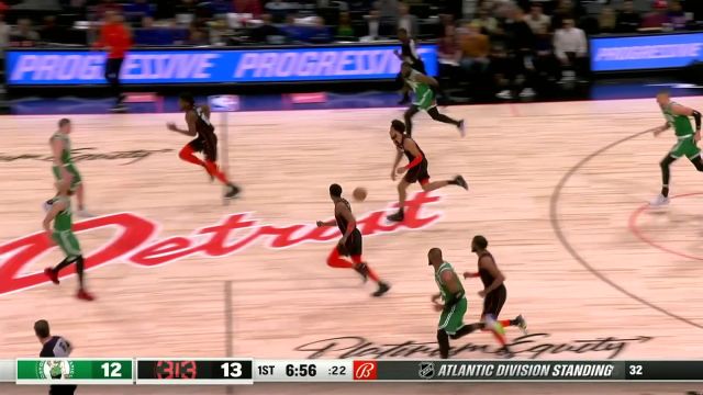 【2024年03月23日 凯尔特人vs活塞集锦】抓住机会推反击 坎宁安抢断后行进间助攻艾维飞身上篮