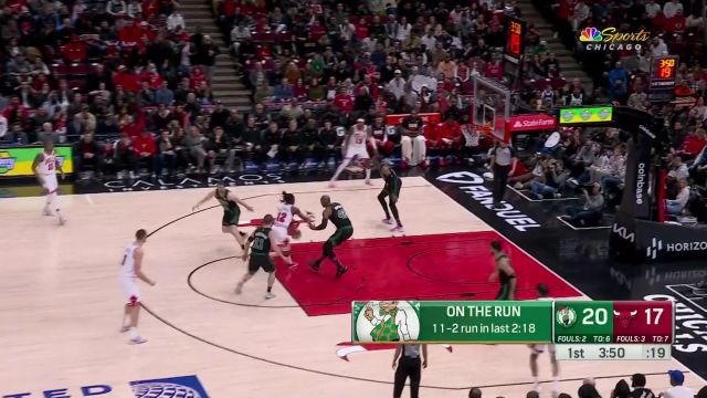 【2024年03月24日 凯尔特人vs公牛集锦】蝴蝶穿花戏耍防守 武切维奇身轻如燕游龙戏凤轻松取分