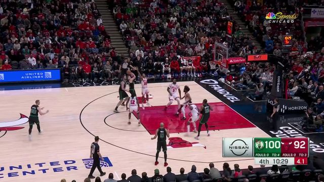 【2024年03月24日 凯尔特人vs公牛集锦】超人不会飞 达伦特里勇猛无比惊天隔扣震撼全场