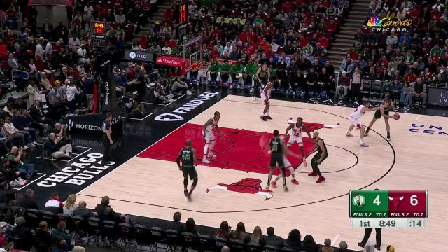 【2024年03月24日 凯尔特人vs公牛集锦】将防守生吞活剥 塔图姆硬凿内线面对双人包夹稳稳打进