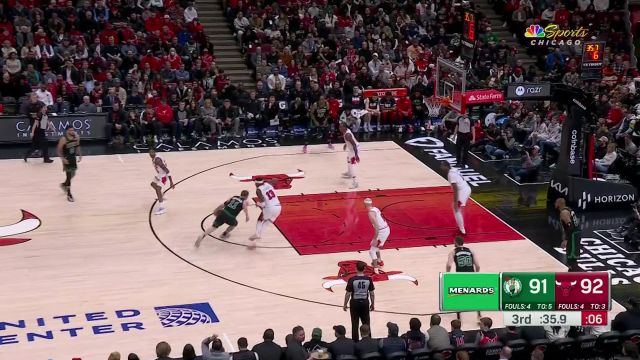 【2024年03月24日 凯尔特人vs公牛集锦】四两拨千斤 普理查德教科书般小打大现场教学