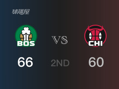 半场战罢，凯尔特人66-60领先公牛
