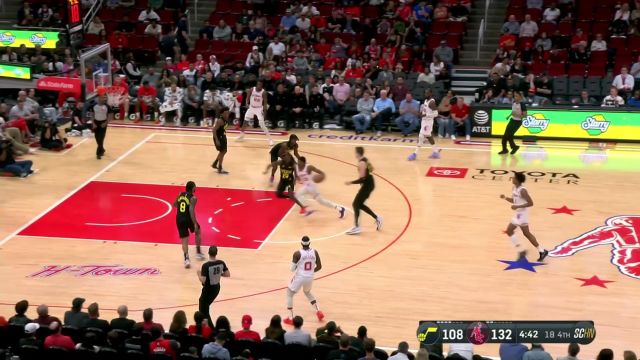 【2024年03月24日 爵士vs火箭集锦】凯斯勒死亡跟进追身大帽摁下对手 森萨博大步流星单手劈扣轻轻松松