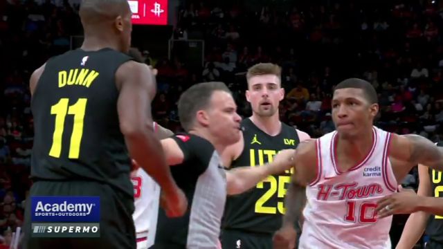 【2024年03月24日 爵士vs火箭集锦】两人遭驱逐！火箭爵士比赛火爆冲突 史密斯邓恩挥拳相向