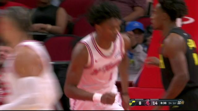 【2024年03月24日 爵士vs火箭集锦】断弦由我来续！汤普森眼疾手快跟进补扣续上火力