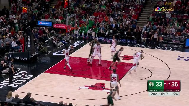 【2024年03月24日 凯尔特人vs公牛集锦】豪瑟vs公牛集锦 砍下23分近九成三分命中率效率恐怖