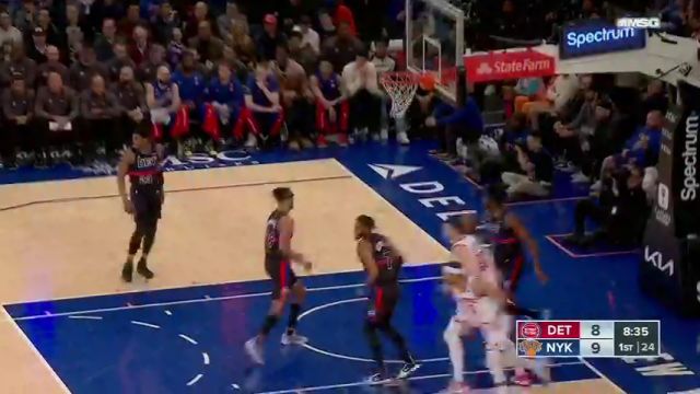 【2024年03月26日】活塞vs尼克斯第1节英文原声录像回放