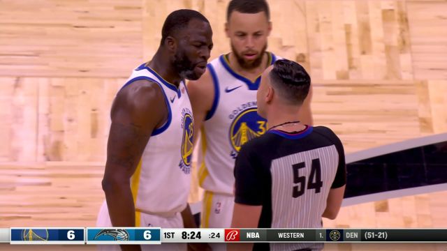 【2024年03月28日 勇士vs魔术集锦】班凯罗篮下撞飞维金斯打成2+1 德雷蒙德-格林抱怨裁判喋喋不休遭驱逐