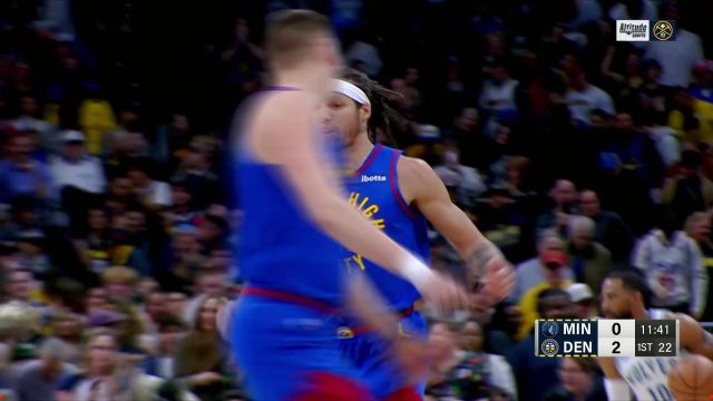 【2024年03月30日 森林狼vs掘金集锦】将默契程度拉满 约老师与戈登手递手连线暴扣