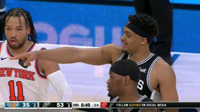 【2024年03月30日】尼克斯vs马刺第2节英文原声录像回放