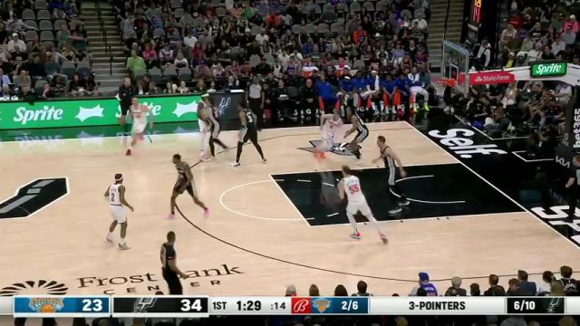 【2024年03月30日】尼克斯vs马刺第1节中文解说录像回放