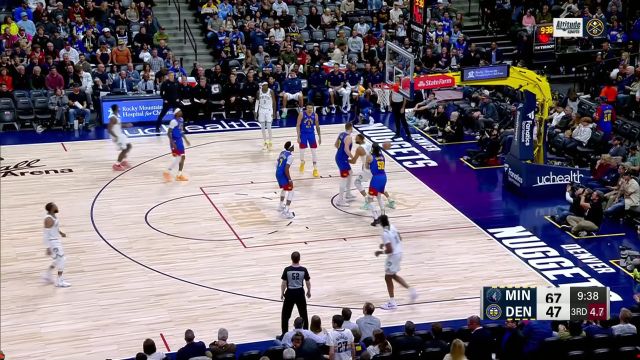 【2024年03月30日 森林狼vs掘金集锦】伤口上在撒一把盐 爱德华兹点飞防守中投稳稳命中