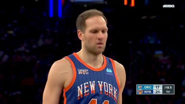 【2024年04月01日】NBA常规赛：雷霆vs尼克斯第1节英文原声录像回放