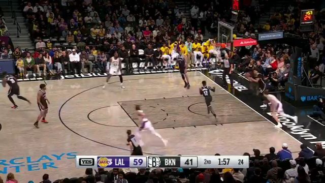 【2024年04月01日】NBA常规赛：湖人vs篮网第2节英文原声录像回放